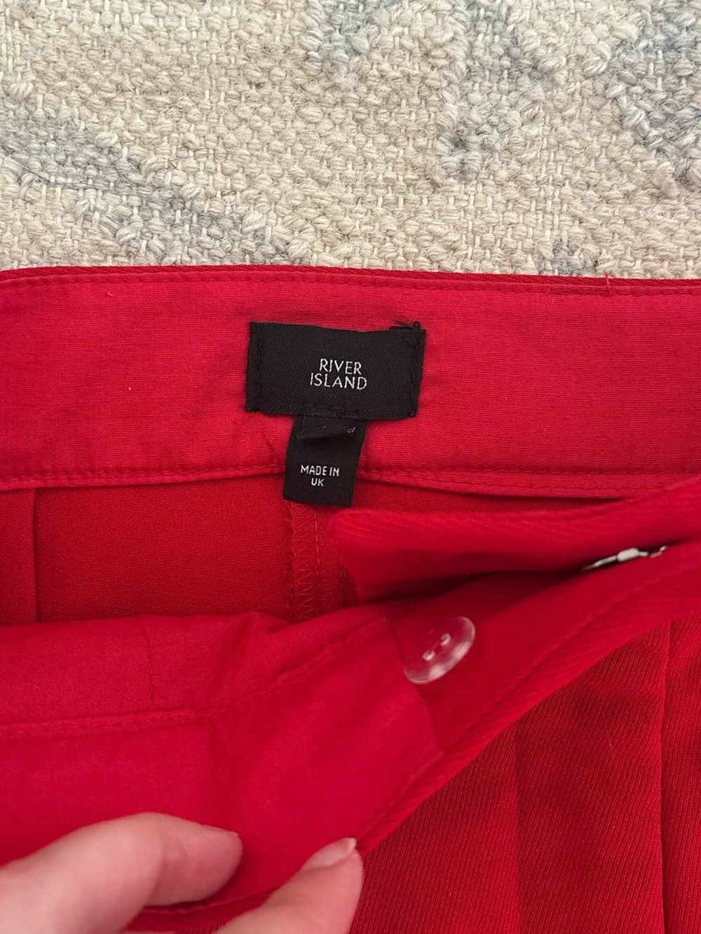 River Island Red Flare Trousers - Picture 2 of 4